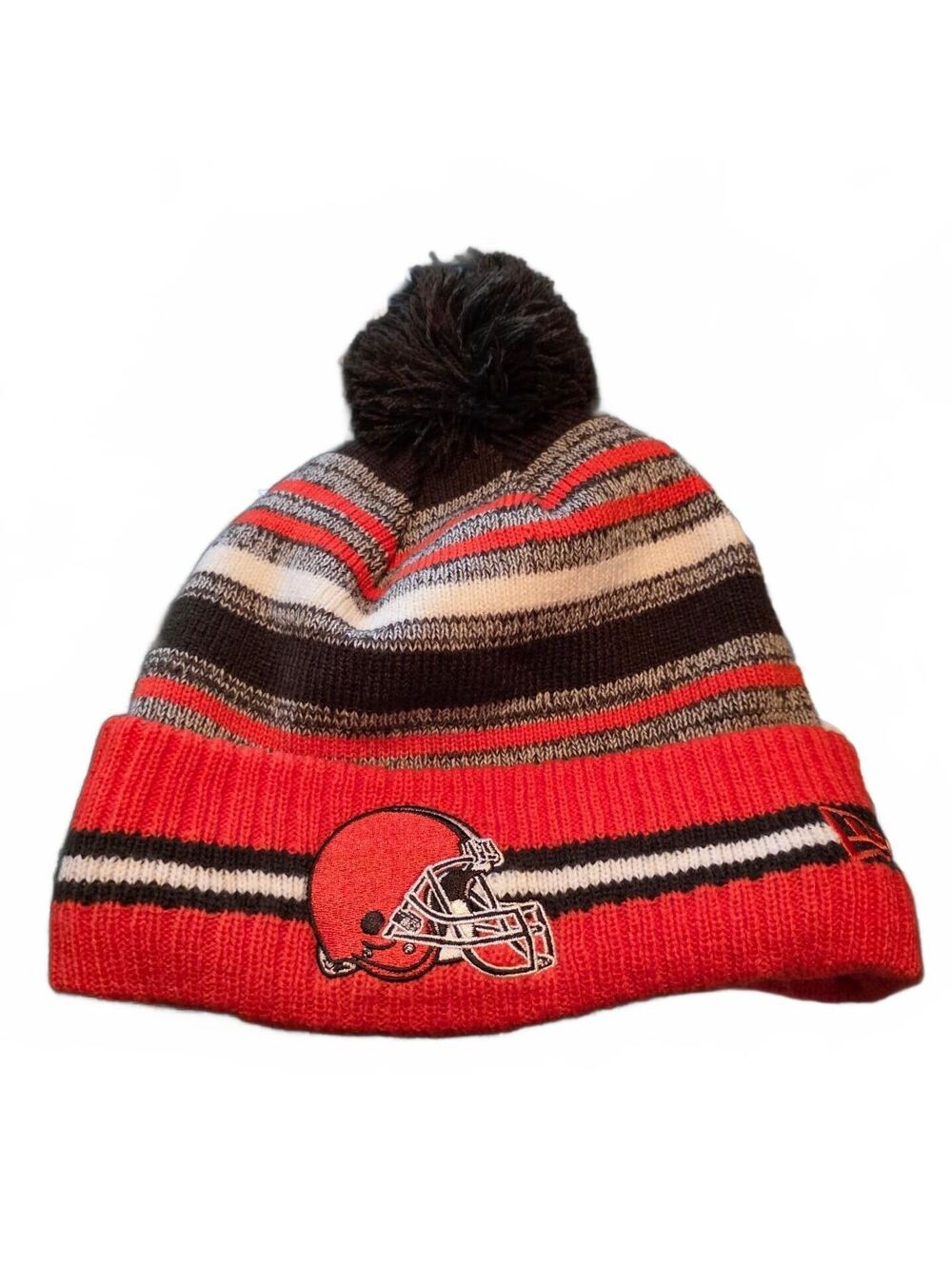 New Era Cleveland Browns NFL Pom Pom Knit Beanie Winter Hat